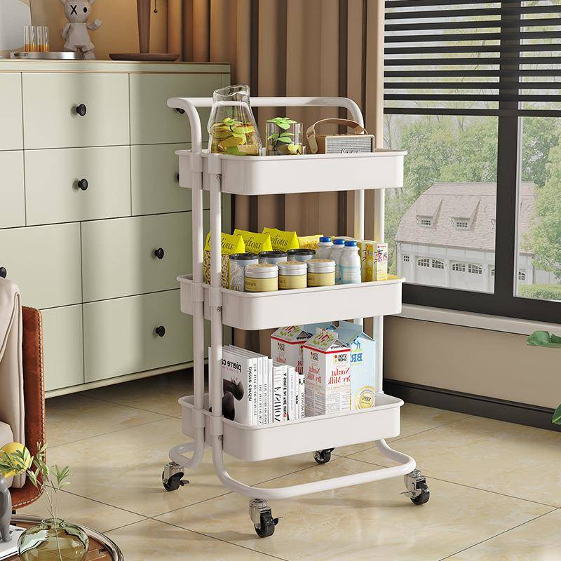 小推车置物架RTO卧收纳厨室房落地带浴婴室移动收纳轮架儿用品储