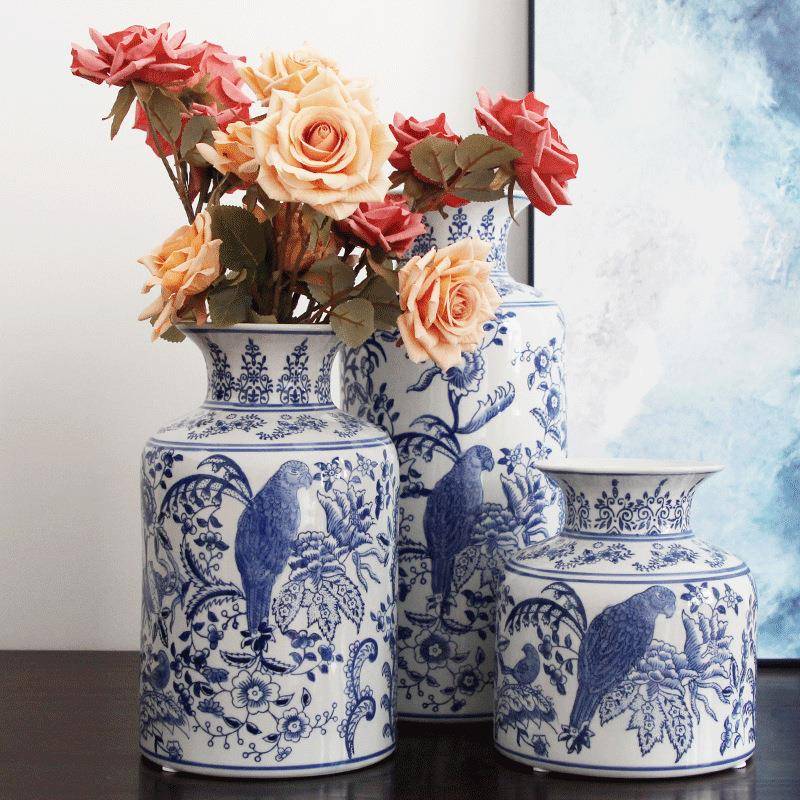 青花瓷瓶样板瓷房BMV售楼处花陶餐厅软装饰品