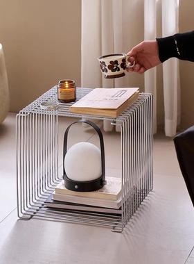 现代简约不锈钢线边几创意组合中古Panton Wire沙发角几