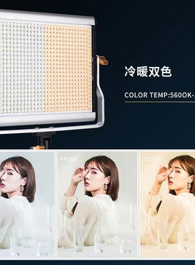 W480/W660双色温专业摄影灯直播led灯人像柔光拍摄美食服装打光灯