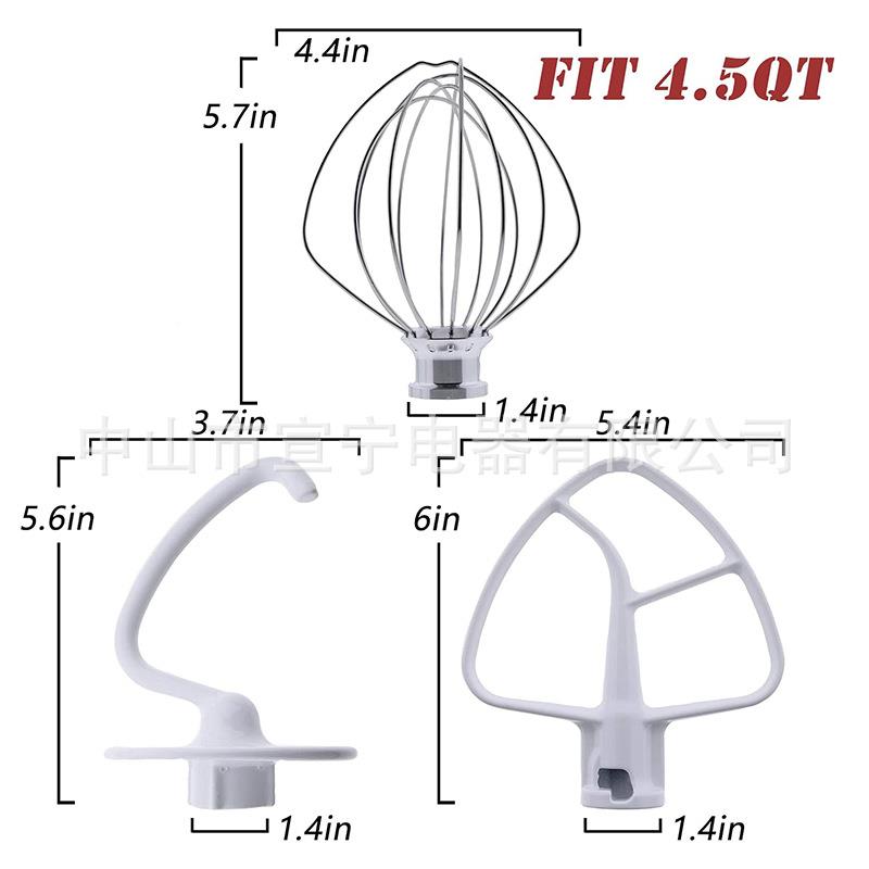 Kitcen面Aid师机配件套装K45WWK45三件钢厨丝h打蛋器K45DH团钩K45