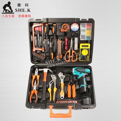 冲击钻钟五箱金具套装电钻带多功能家用工具电工工维修冲击钻