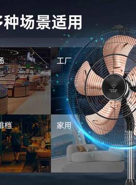 钻牌电风风扇业石大功率落地扇大风58539工力台式家用商用强力摇