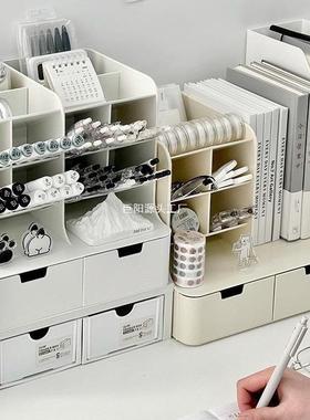 笔筒收纳盒办公室桌面力容亚量感学生斜插式多功能J11023大克笔桶