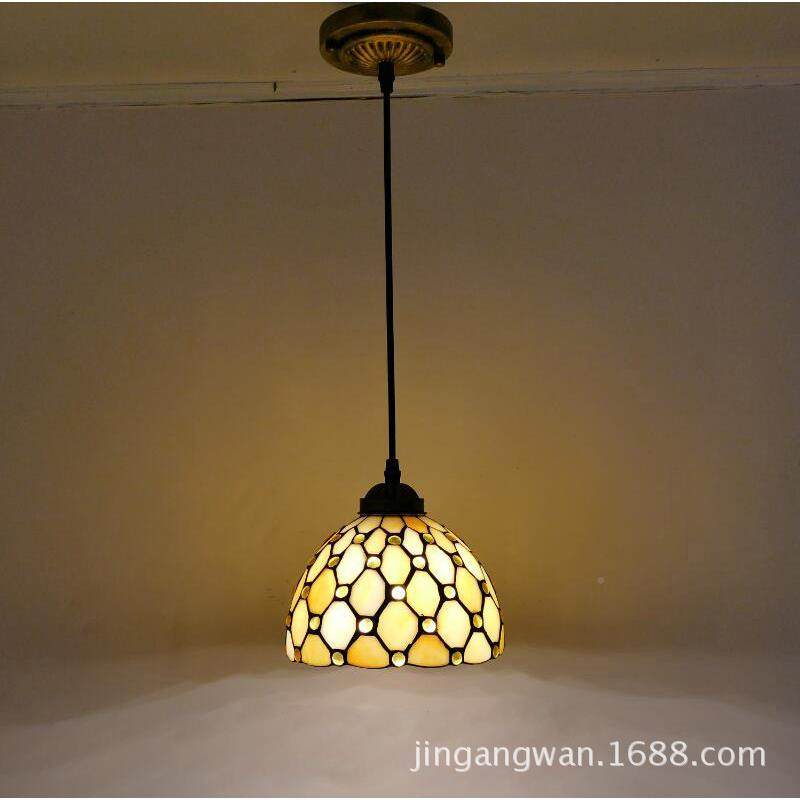 现代铁艺吧色吊灯程酒店H034会所茶馆中餐厅包房台米色玻彩璃吊工,家装灯饰光源,智能吊灯,淘宝优惠券,粉丝福利购,淘宝优惠卷