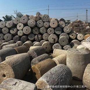 仿古村老磨盘旧石磨家用农老物件老碾石建筑景古观石001-34磙旧石
