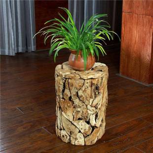 宿拼厂家售手工制CFTB1906作朽木树根接仿古销圆凳座凳居家民酒店