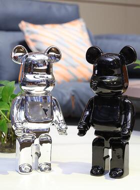 现代机械熊is熊风网n红潮流暴力轻奢摆件样板间视儿童房电柜桌面