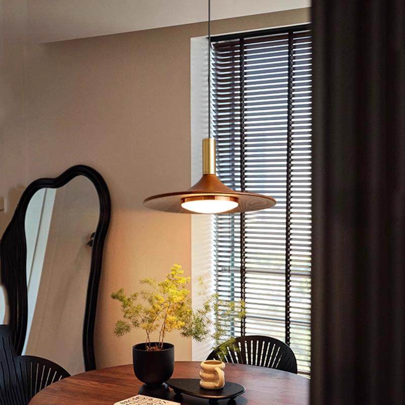 宿北欧简约餐灯胡桃木色吧台47584飞碟创意民卧室灯床头茶室饭厅,家装灯饰光源,智能吊灯,淘宝优惠券,粉丝福利购,淘宝优惠卷