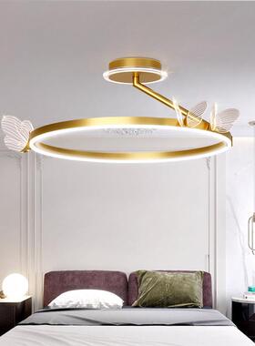 轻主卧室HYV吸顶灯021新款蝴蝶水2晶代简约书房吊奢灯餐厅客厅灯