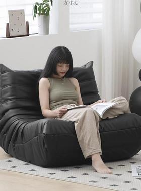 黑色毛毛虫沙发闲懒人单人休椅YFX小阳户型躺台客厅卧源工厂一件