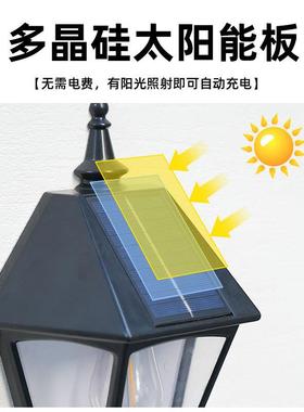 庭新复款红色太阳能福RYC字灯户外院壁灯新年大门装饰布置氛围古