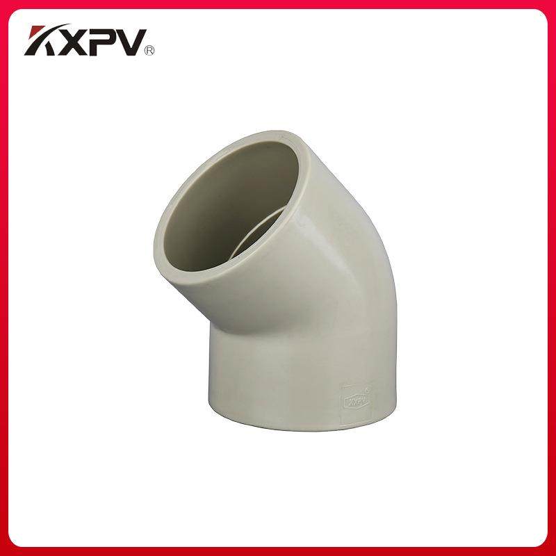 凯鑫对焊pph45度弯头 pph对接式45°弯头 承插式PP弯头量大供应