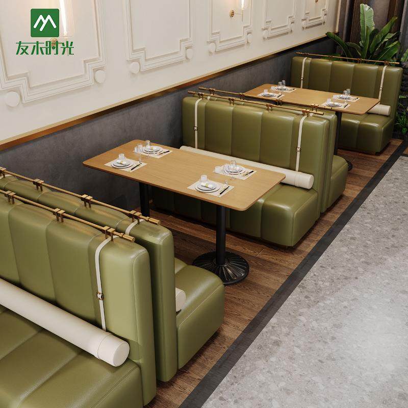 商用餐饮店主题餐厅桌椅组合连锁茶餐厅牛排店西餐厅靠墙卡座沙发,电子元器件市场,其它元器件,淘宝优惠券,粉丝福利购,淘宝优惠卷