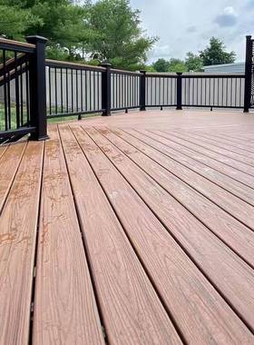 孔工厂店二营木代共挤圆塑木地板露长条塑地板XOR室外拼接仿木板