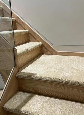 纯色加厚地楼踏梯步垫梯免胶自粘F98M5MH6防滑实木家用网红旋转楼