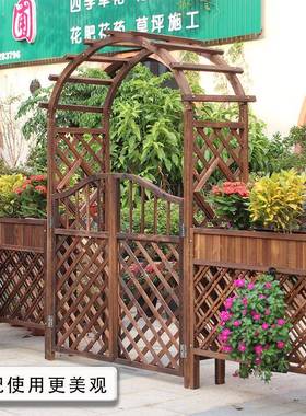 饭店餐厅园隔断饰PBQ花架户外外防腐木栅栏室内庭院阳台装院子花