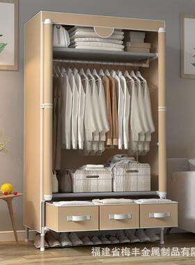 简易单布柜送人经济简约时尚收纳衣衣橱11890CM3个收纳盒
