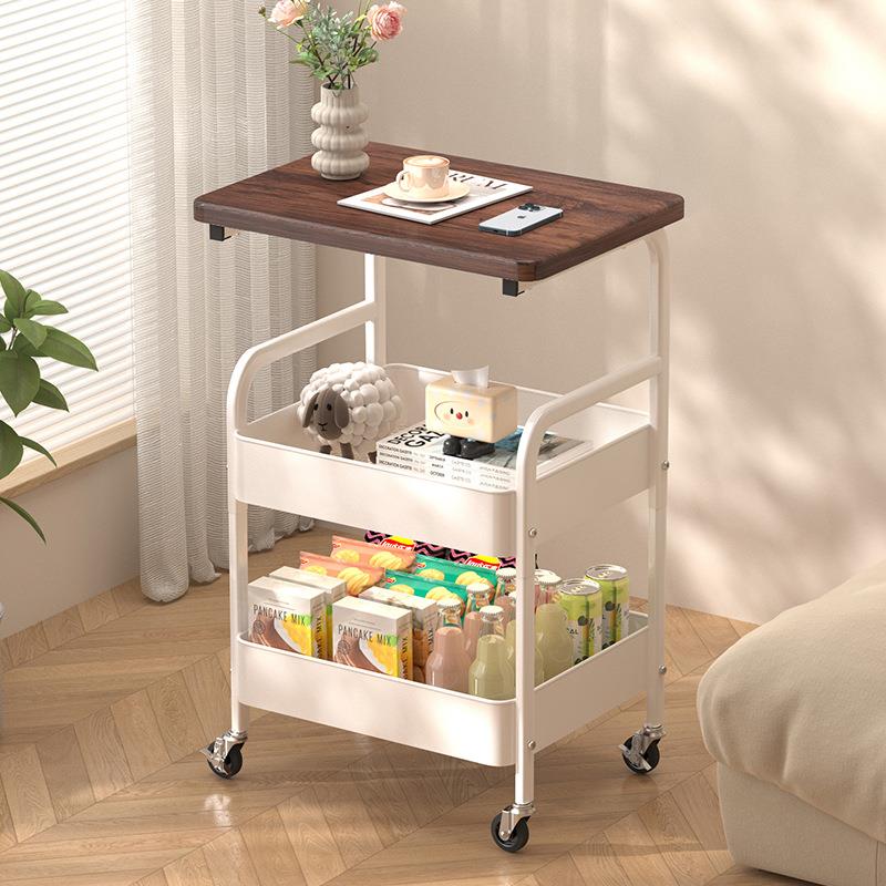 零食置物架茶几置物多小推车可移家用层厨房客厅碳动钢收纳蔬架菜