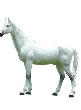 景区玻KX-59747璃钢园大型户外塑林景观雕件仿真白马可骑装饰品动