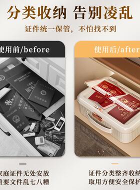 证件包收纳盒大容量家神器家庭证书房产户口SSNB003本文件专用用