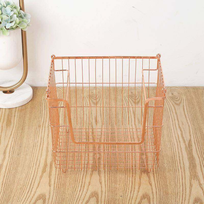 铁艺收架纳物整理空可叠加双层脏衣篮咨询客服镂玫瑰衣金隔层储物,收纳整理,书桌收纳置物架,淘宝优惠券,粉丝福利购,淘宝优惠卷