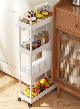BTVF768J9M7金属漆夹缝收纳推车室置物4架卧厨房客厅小推车烤夹缝