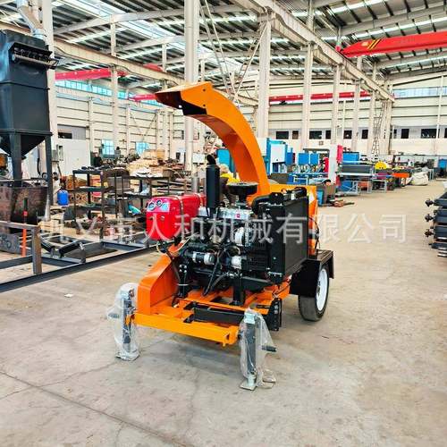 移动QFT树粉柴碎机林小型园绿化枝条枝粉碎机油电动果树木头碎枝