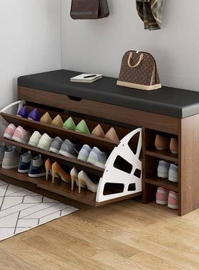 翻斗换鞋凳家用门鞋柜可坐式入51524穿鞋凳进门凳网红户软包坐口