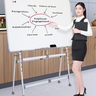 A型移动折叠白板写学板黑板绿板教办培公训家用字715可擦写磁性支