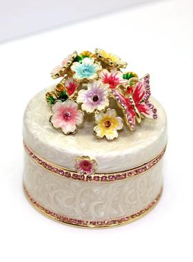 合金饰盒婚庆装装恋饰品蝶花珠宝收件纳盒景XJY2211点纪念品小摆