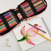 彩铅2油色彩色铅740笔学励生彩7铅笔彩铅包性彩铅画画笔包启彩铅