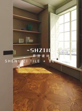 法式中古风宫廷卧风800817-SH木纹砖客餐厅酒室瓷砖地砖厅民宿店