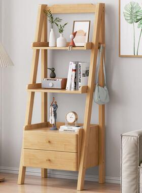 全架实木床头书多层置物台架FSD小型北欧卧室客厅阳柜落地白色收