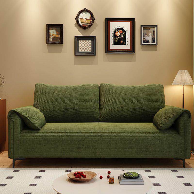 现代简约实木布艺沙发家用客厅小户型整装公寓懒人沙发单人双人位