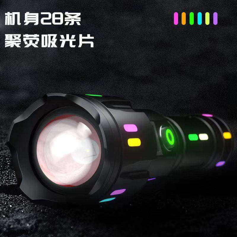 特种兵强光可充电变焦手电筒超亮远射户外照明激光超长续航探照灯