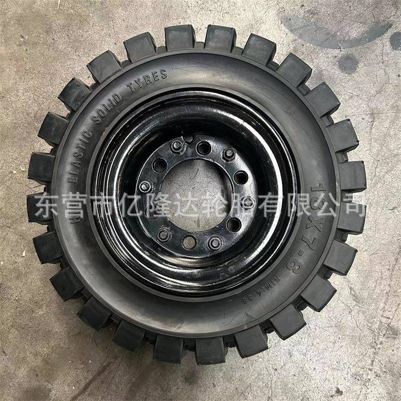 新能源电叉车实心818耐*7-8轮胎防扎磨28018x7-拖车轮配套15*4动.