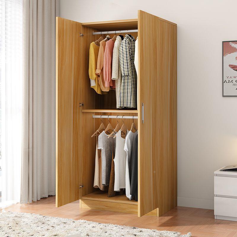 衣家用柜卧室约双简层挂衣柜出租房用便宜储物木组柜装大DSY衣橱