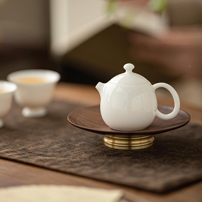 皓澜羊脂泡玉白瓷茶壶功夫茶具家用滤创复古带过中式意MC-GW006茶