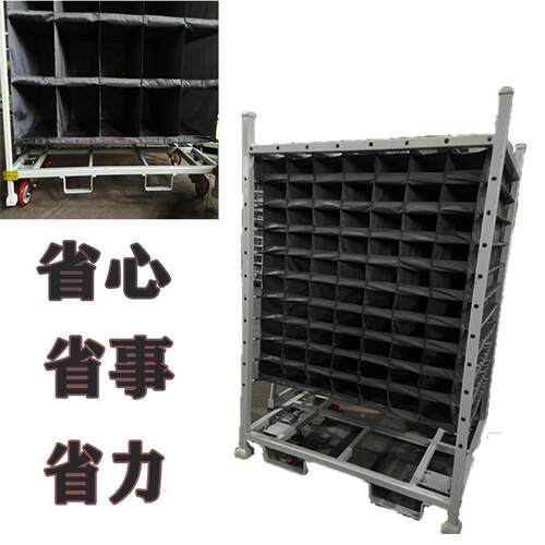 零袋件件储存配物品帆布格子子工装袋周转车货架分2格布兜收纳