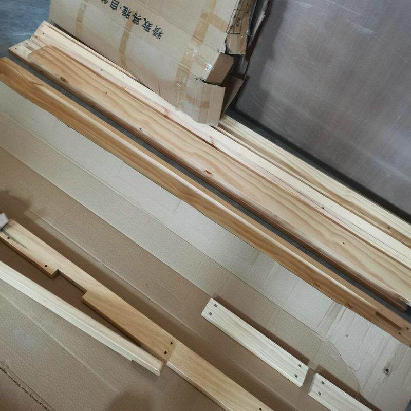 现代简约多能家功用卧室实木床原无品牌/木架棕色成人母子框结构