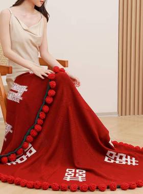 用高级使订婚新婚红玫瑰花束毯百喜W2857毯跳毯舞结婚礼娘物送人