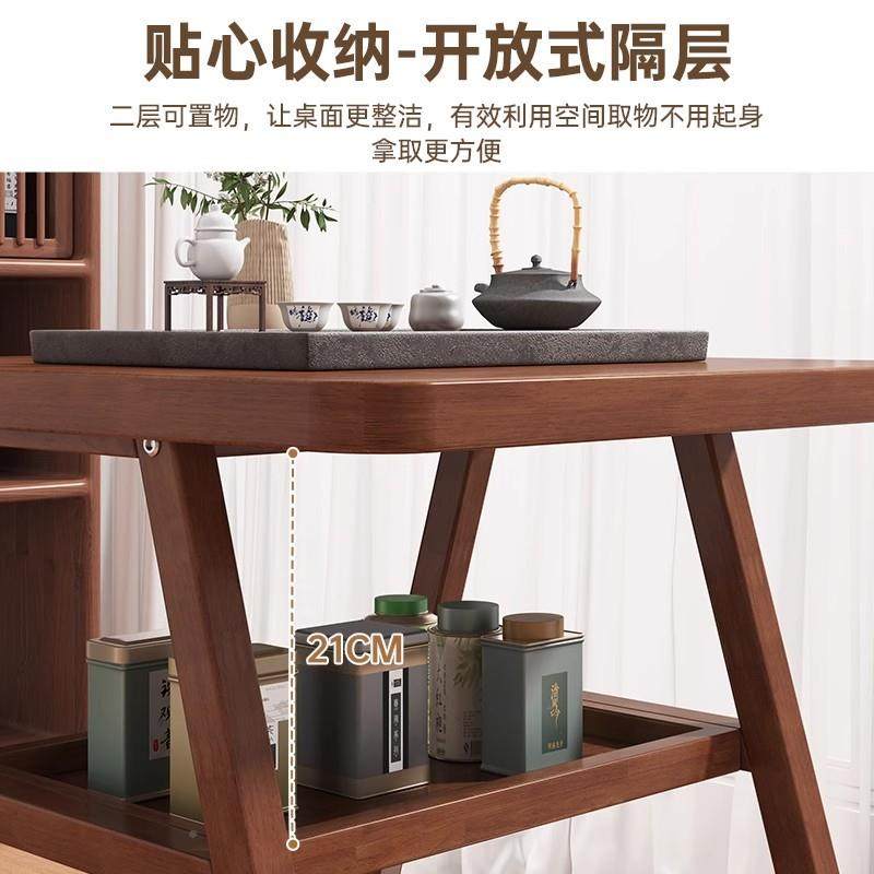 实木阳台桌茶原WLN木客厅家两用小户型泡风茶台一桌椅正方形庭院