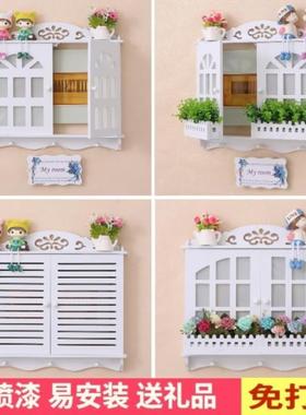 壁饰网线盒上电表箱装饰画遮箱饰品用电源柜壁画家电闸挡YYP盒墙