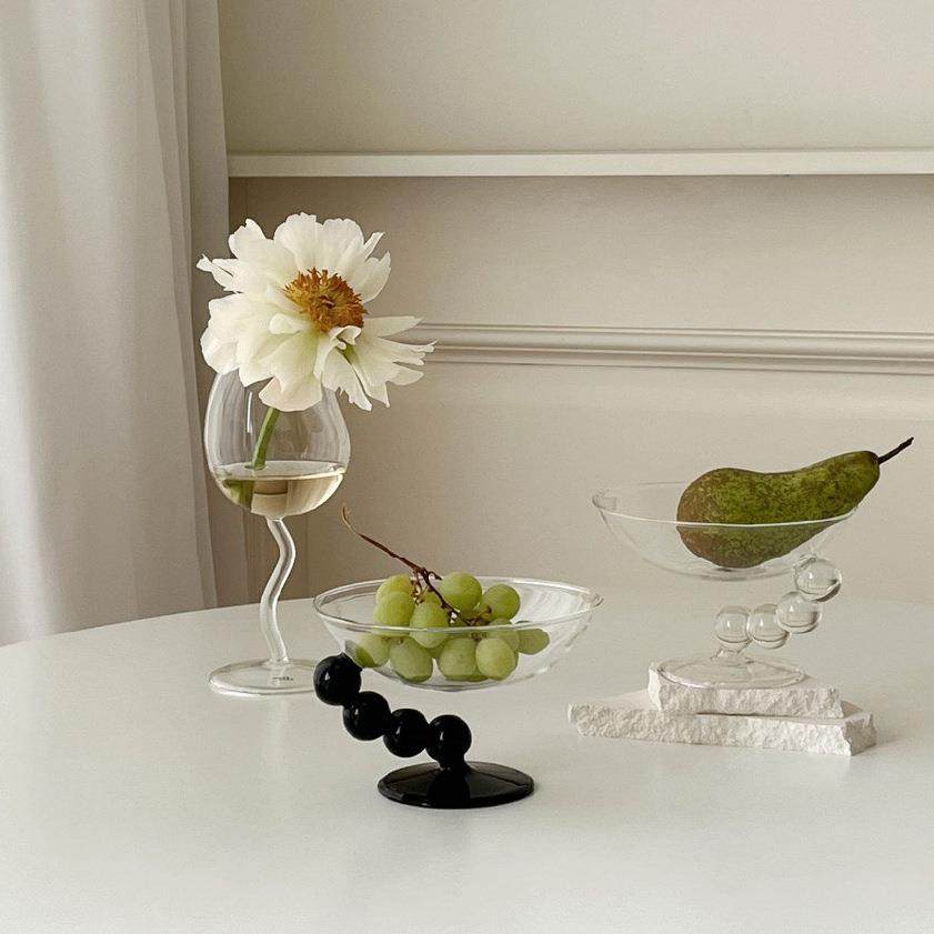 玻碗沙拉碗家用耐高日式温水果品碗高颜sp16值蛋糕托冰甜粉餐璃具