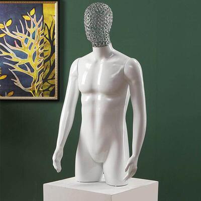 打男半身模特场服人装店橱窗展示模特服装板设77660计用假商男模