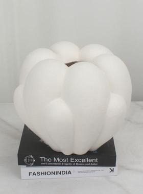 法式奶油风白新色花瓶办家居公室书柜客厅房摆件装饰乔书KYT迁居