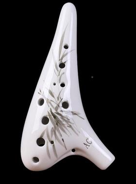 新品12孔陶笛青中音MMSC调花1手绘初学教学民陶笛2孔族乐器厂家