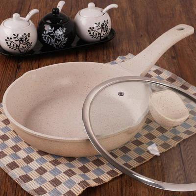 EMOJO麦饭石IEM深炒菜牛排不粘锅煎O平磁底锅加深锅炒锅锅电炉O通