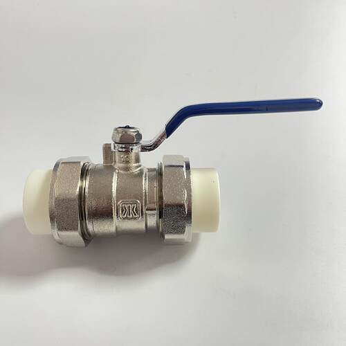 宁波杰克龙PPR黄铜球阀阀门分管开关92684电镀家用6热熔双活分接